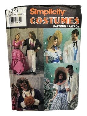 Simplicity 7871 Beauty & The Beast Costume Patterns Adult Men Woman